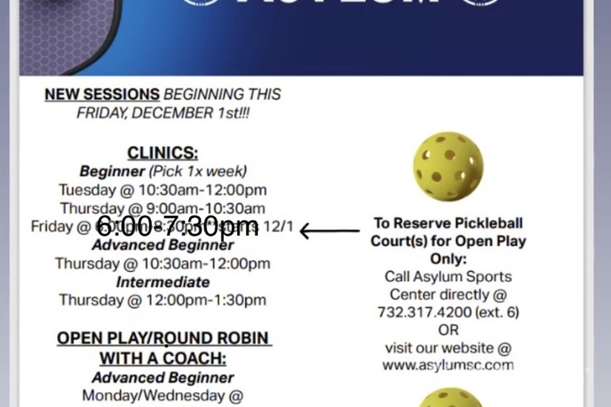 Photo of Pickleball at Asylum Sports Center